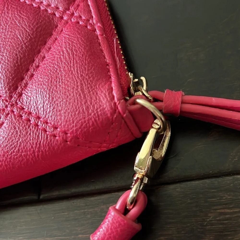 Bebe hot pink wristlet